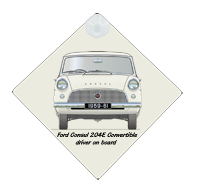 Ford Consul 204E Convertible 1959-62 Car Window Hanging Sign